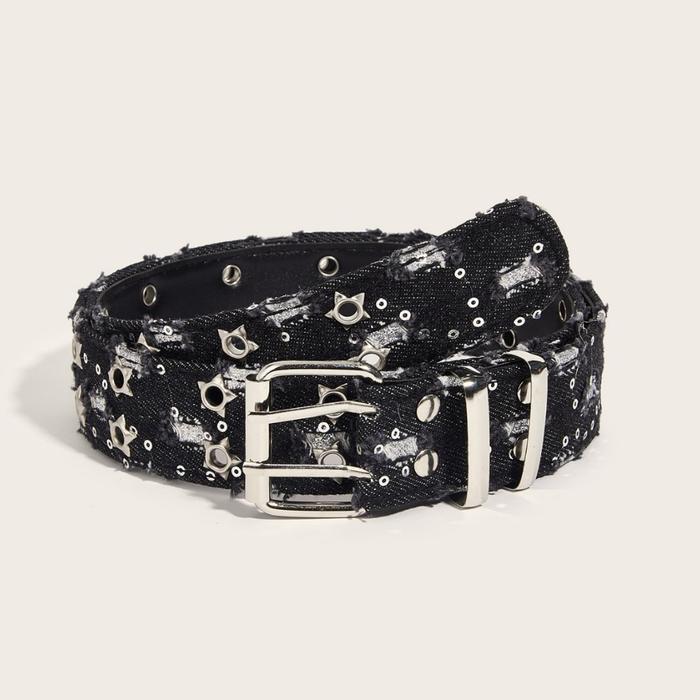Ikat Pinggang Fashion Canvas Kain Dan Leather PU Untuk Gesper Pin Wanita/Pria Belt Y2K/Punk Untuk Dr