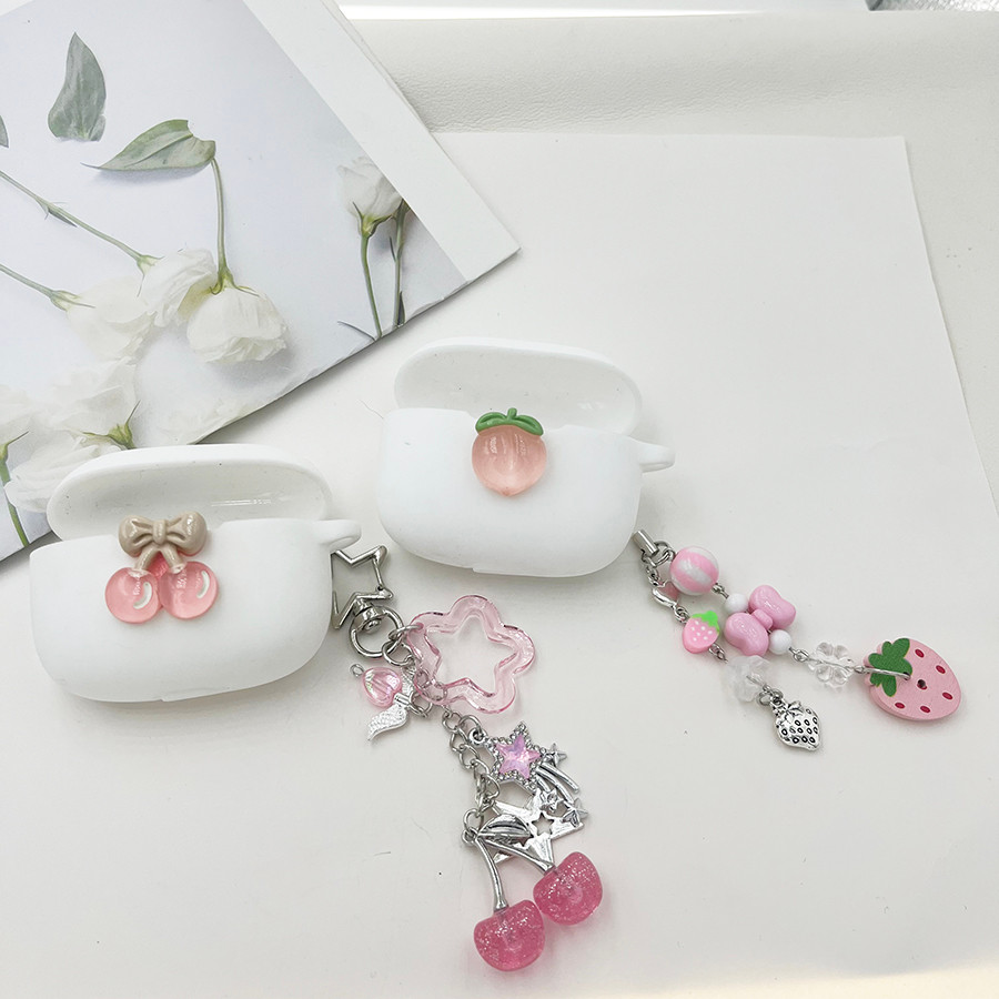 Fruit erry Cover For Haylou X1 Neo / X1 2023/W1 ANC GT7 T19 Case with keyian Silicone hearphone box