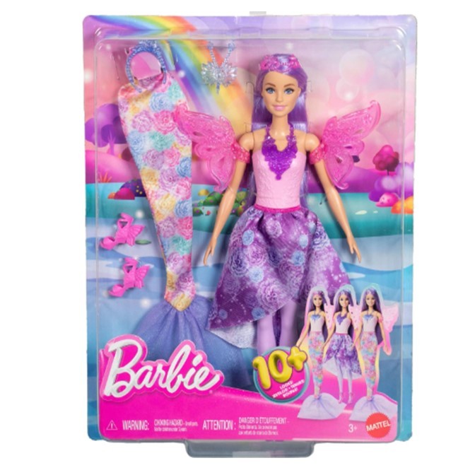 Barbie Doll with Clothes & Accessories Fantasy Fashion FAIRYTALE NEW DRESS UP JCP74 GLC