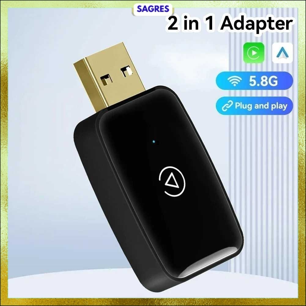 Wireless CarPlay Adapter USB Dongle Android Auto Bluetooth 5.0 - PS-U2