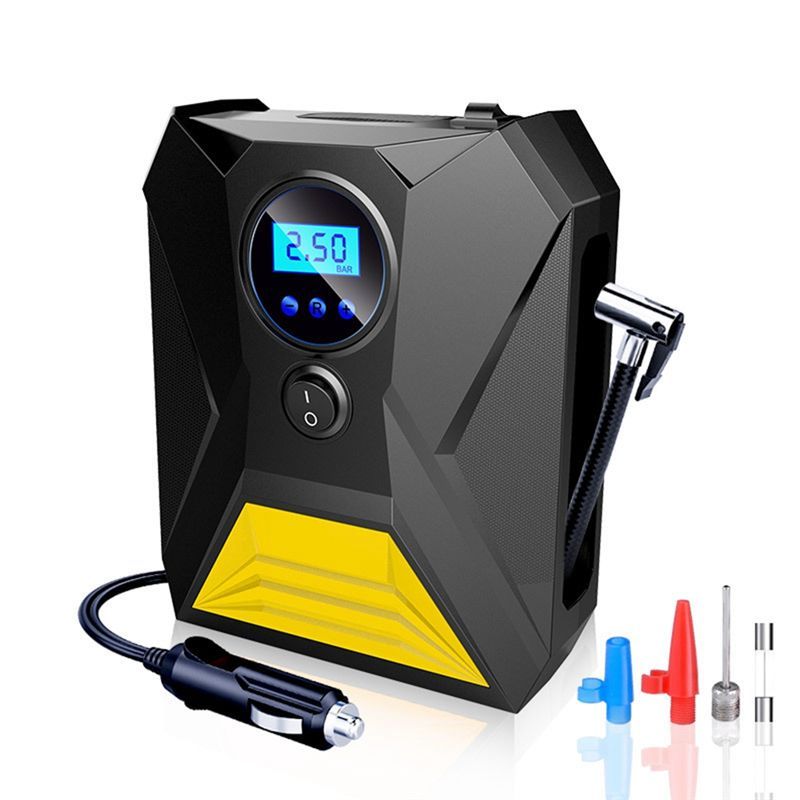 Plain 120W Car Inflator Wireless Electric Inflator Pump Portable Inflator Pump Digital Inflator Pump