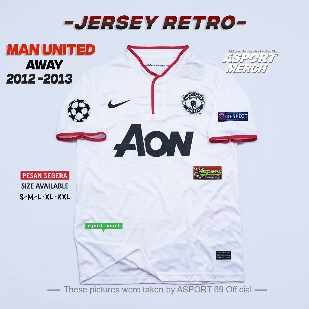 RETRO MAN UNITED MU AWAY 2012 2013