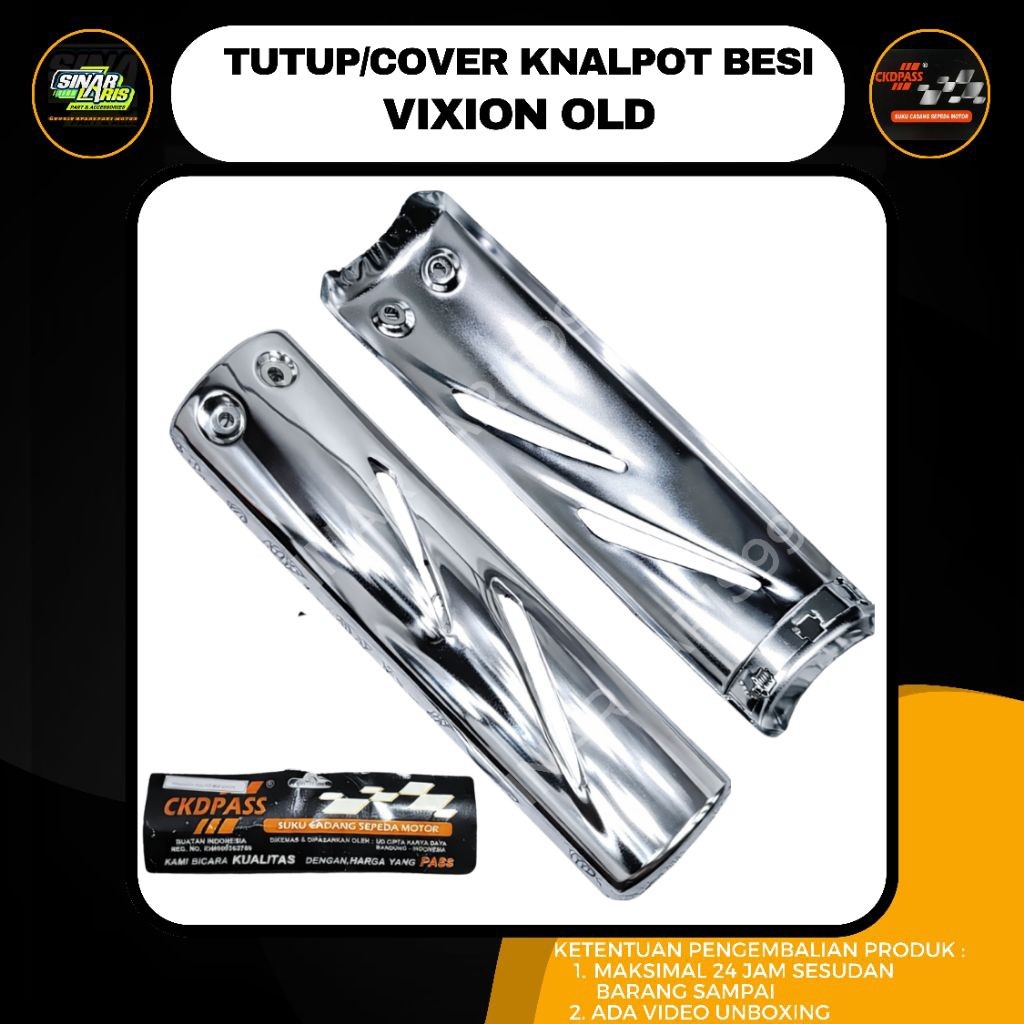 PENGAMAN KNALPOT VIXION OLD/PELINDUNG KNALPOT VIXION OLD,TAMENG TUTUP KNALPOT COVER KNALPOT CKDPASS