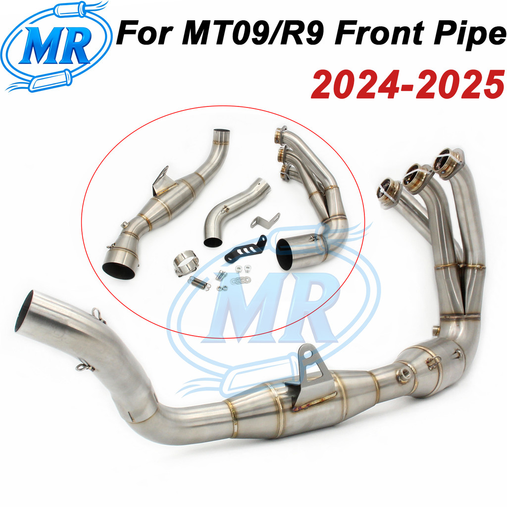 For YZF MT09 R9 FZ09 XSR900 2024 2025 Year Front Pipe Motorcycle Exhaust Systems Slip on Motocross E