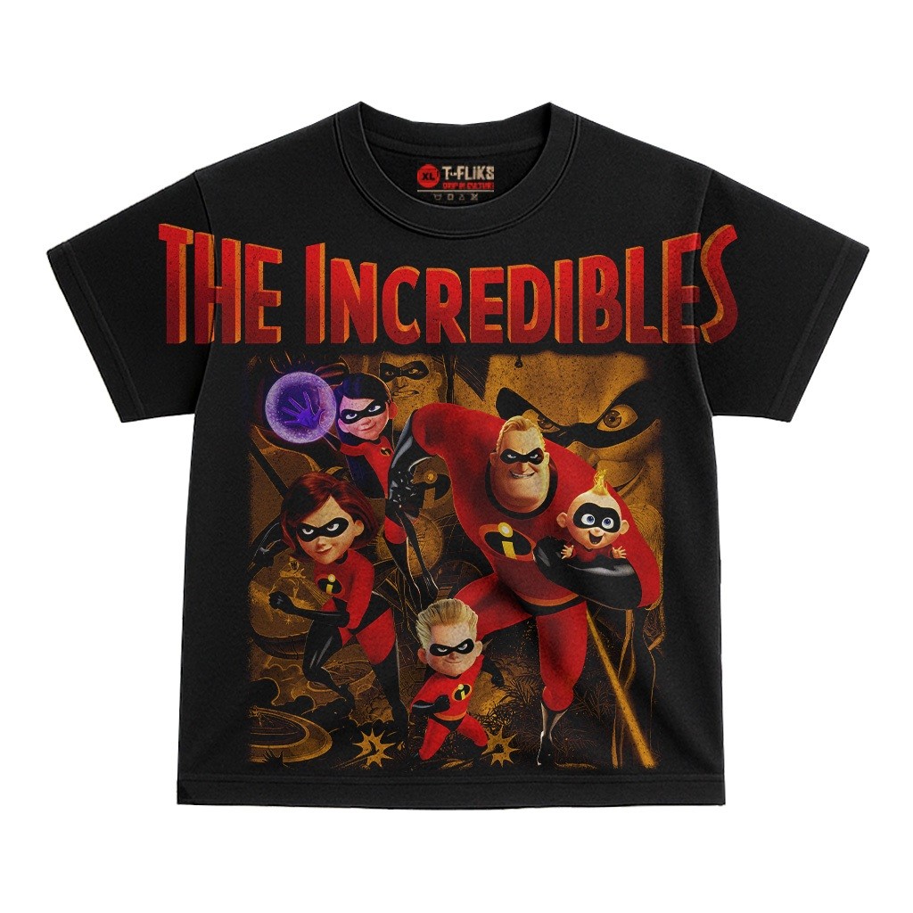 TH33 INCR3D1BL3SSSSSSS KAOS FILM CARTOON TSHIRT OVERSIZE UNISEX HITAM  - TFLIKS