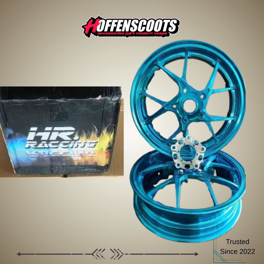 Velg HR RACING Blue Forged Rims Model MK M11 Vespa Sprint Primavera S LX GTS