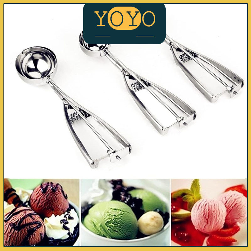 Ice Cream Scoop KECIL / SEDANG / SENDOK TAKAR ES KRIM STAINLESS STEEL / SCOOP ICE CREAM SERBAGUNA
