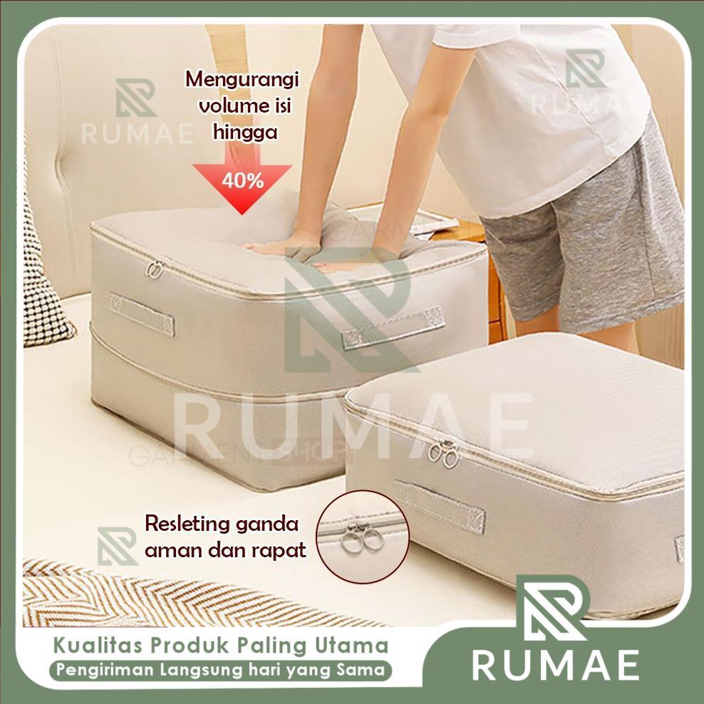 RUMAE Tas Organizer Kompres Pakaian Travel Storage Bag Penyimpanan Bedcover Sprei Hemat Ruang Untuk 