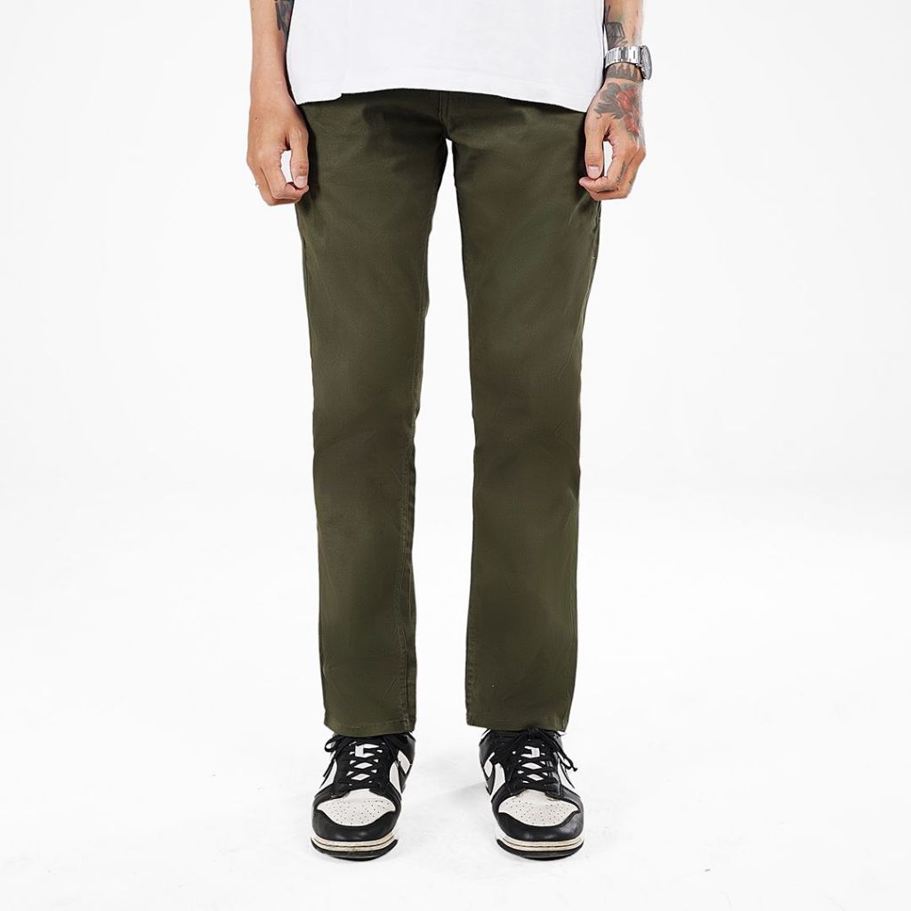 Celana Panjang Ijo Army Long Chino Pants Ijo Army Casual Woodland