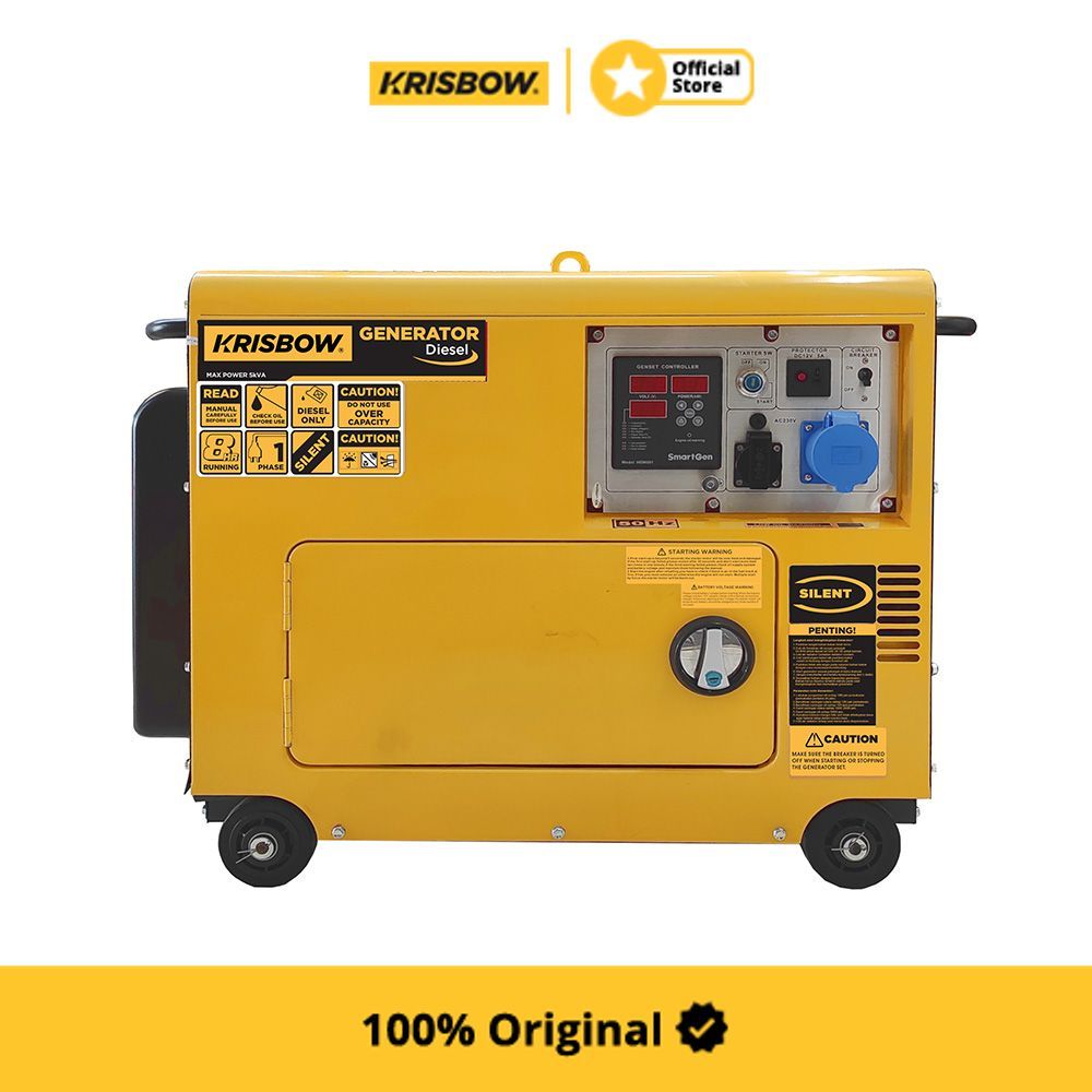 KRISBOW GENERATOR DIESEL HP 4000W 1 PH SILENT CWA KRPD40