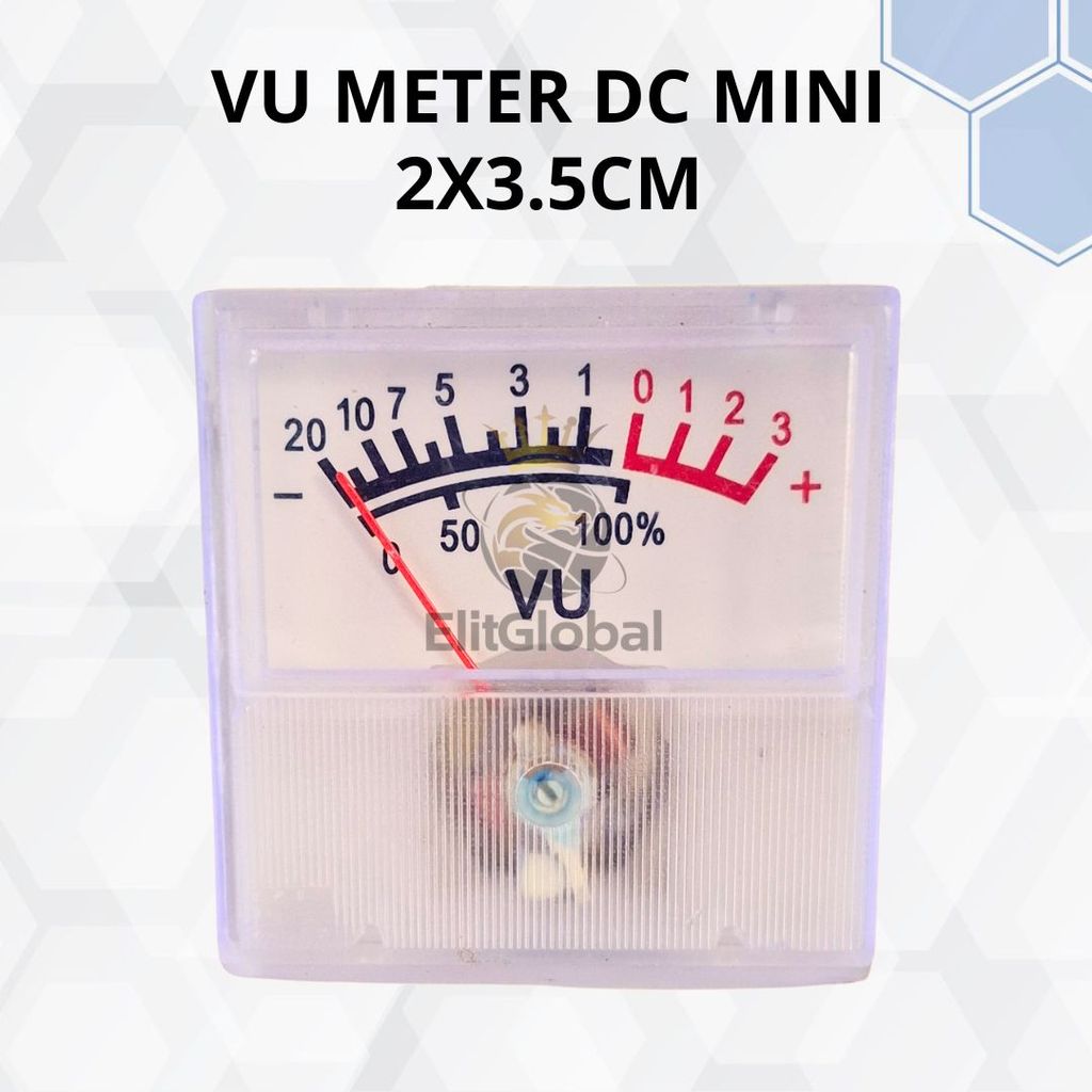 VU Meter DC Mini 2x3.5cm Jarum Analog Panel Audio