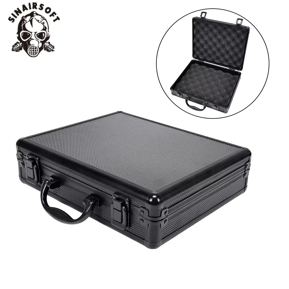 SINAIRSOFT Tactical Pistol Gun Case Aluminum Hard Case with Foam IPSC Airsoft Rifle Hunting Range Ge