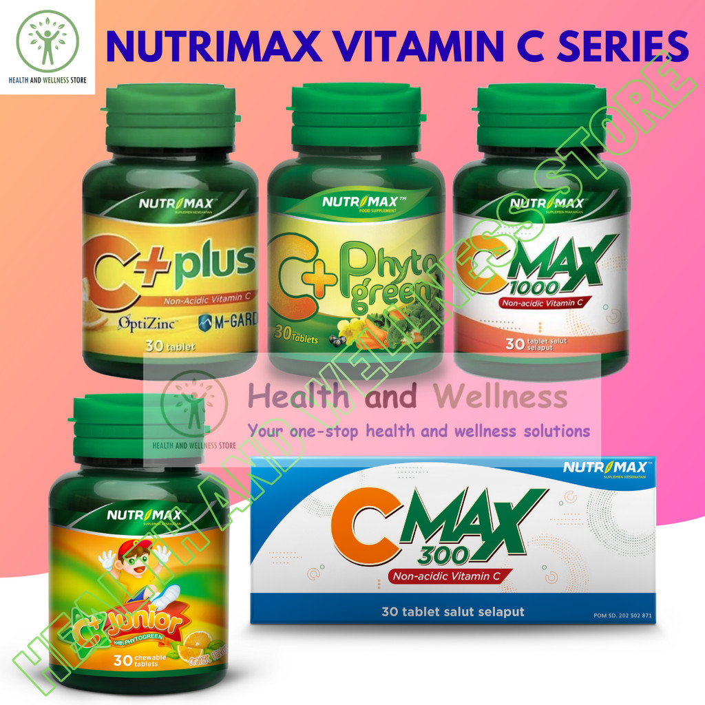 Nutrimax Vitamin C C Max 1000 Mg C Plus 500 Mg C+ Junior Phytogreen Zinc