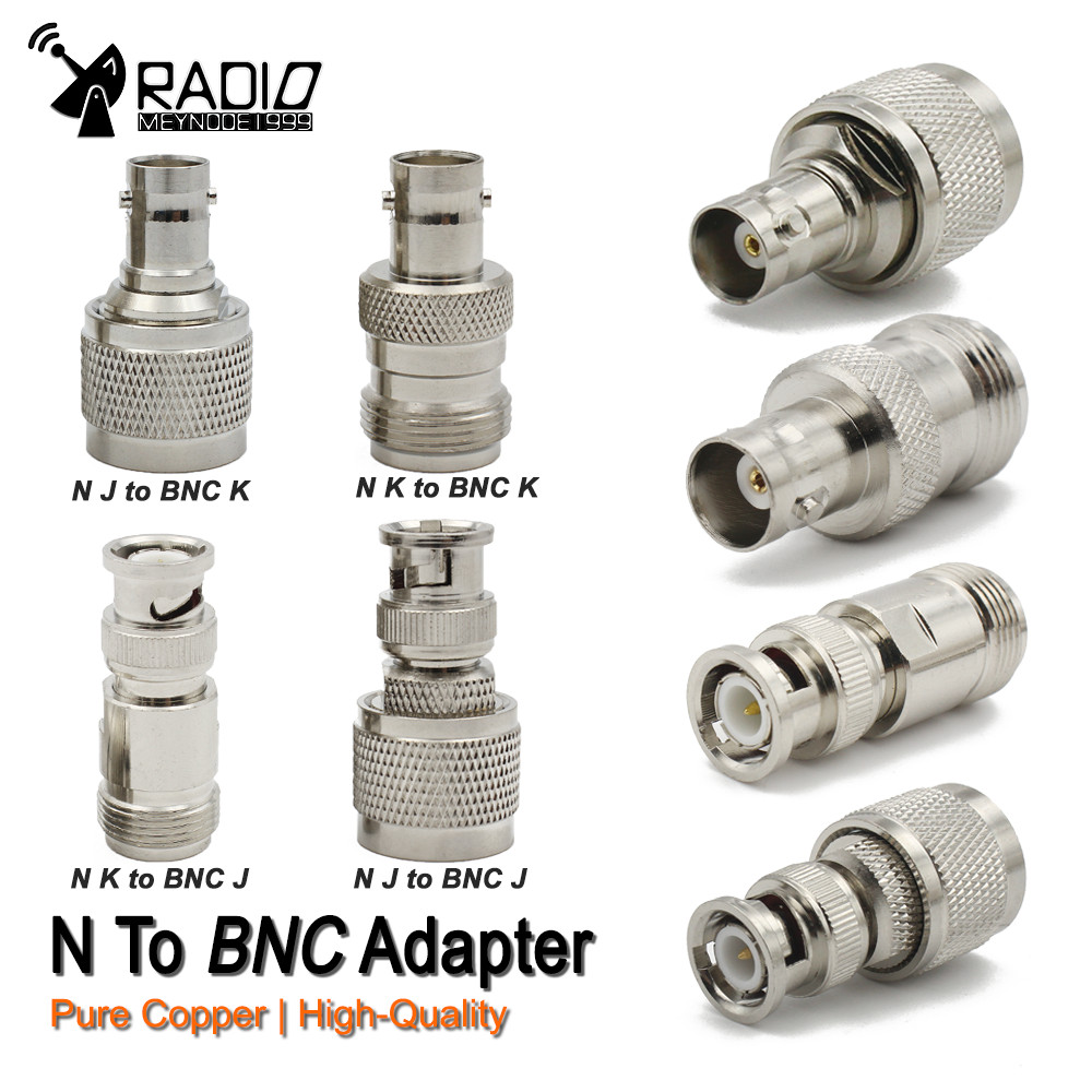 Konektor Koaksial RF Tipe N L16, Steker N Male ke Jack BNC Female, Adaptor Lurus, Konverter Tembaga 