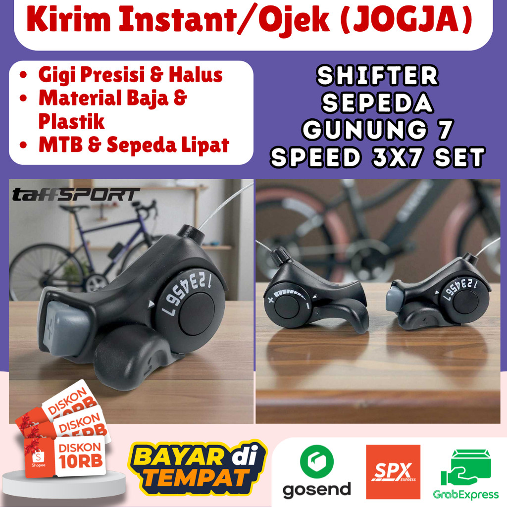 Shifter Sepeda Gunung MTB 3x7 Speed Operan Gigi Sepeda Trigger 1 Set Kanan Kiri
