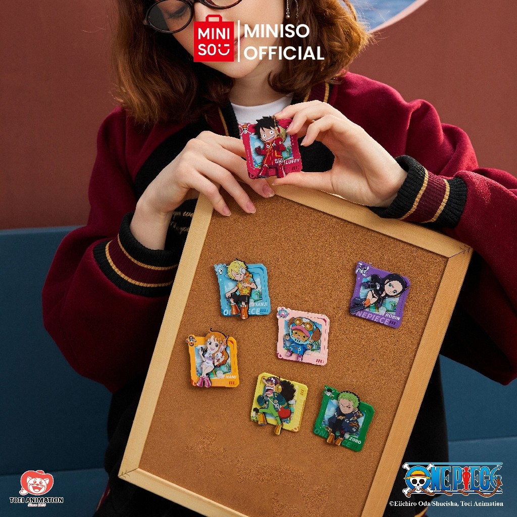 MINISO X One Piece Magnet Hiasan Kulkas Surprise Box Fridge Magnet Karakter Anime One Piece Random