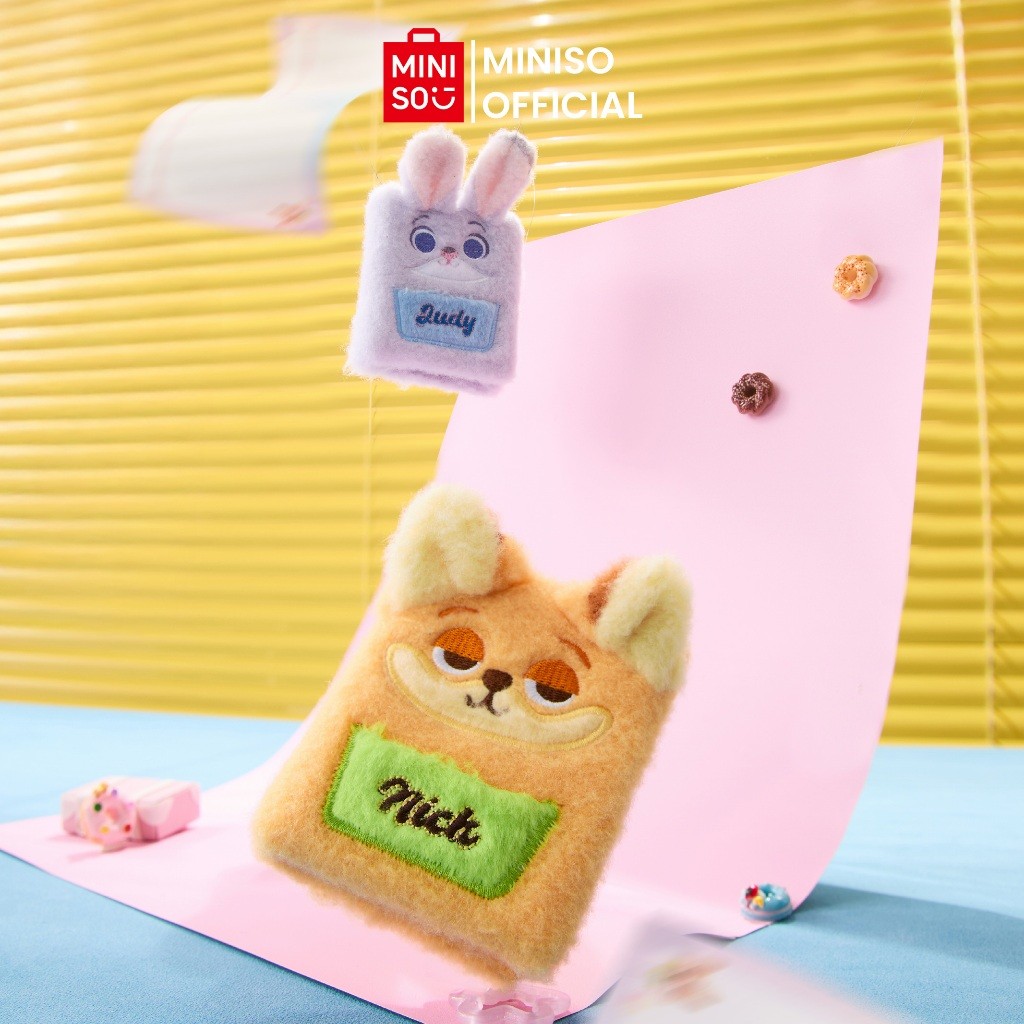MINISO X Disney Zootopia 2 Collection Pendant Plush Book (64 Sheets) Gantungan Tas Notebook Karakter