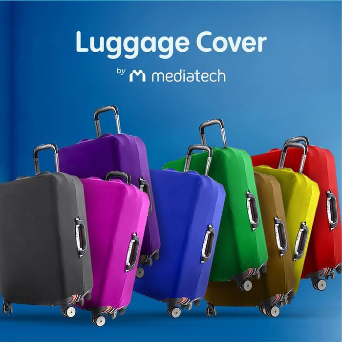 Mediatech Sarung Koper Pelindung Koper Warna Polos Luggage Cover 481001 Fleksibel dengan Lubang Hand