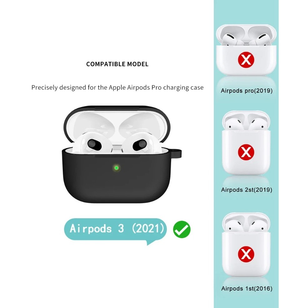 2025 Version  Thickened Silicone Case For Apple AirPods Pro 3 (6th Gen) Shockproof Drop-Resistant Ea