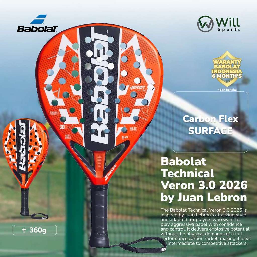 BABOLAT VERON JUAN LEBRON 3.0 26 - RAKET PADEL