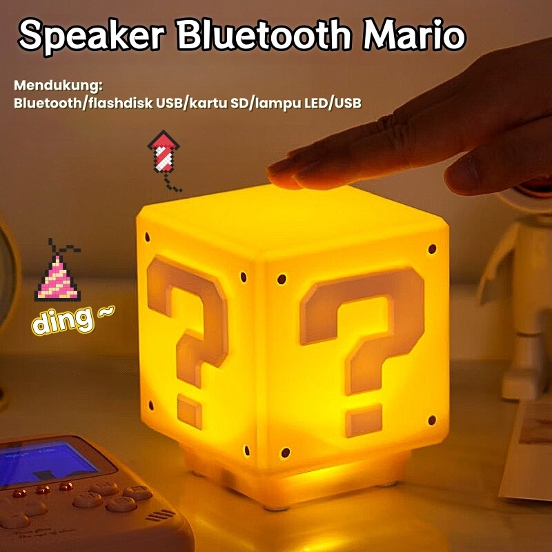 Speaker Bluetooth Mario/ Speaker Bluetooth Mini/Bisa Digunakan Sebagai Lampu Malam/Lampu Speaker Blu