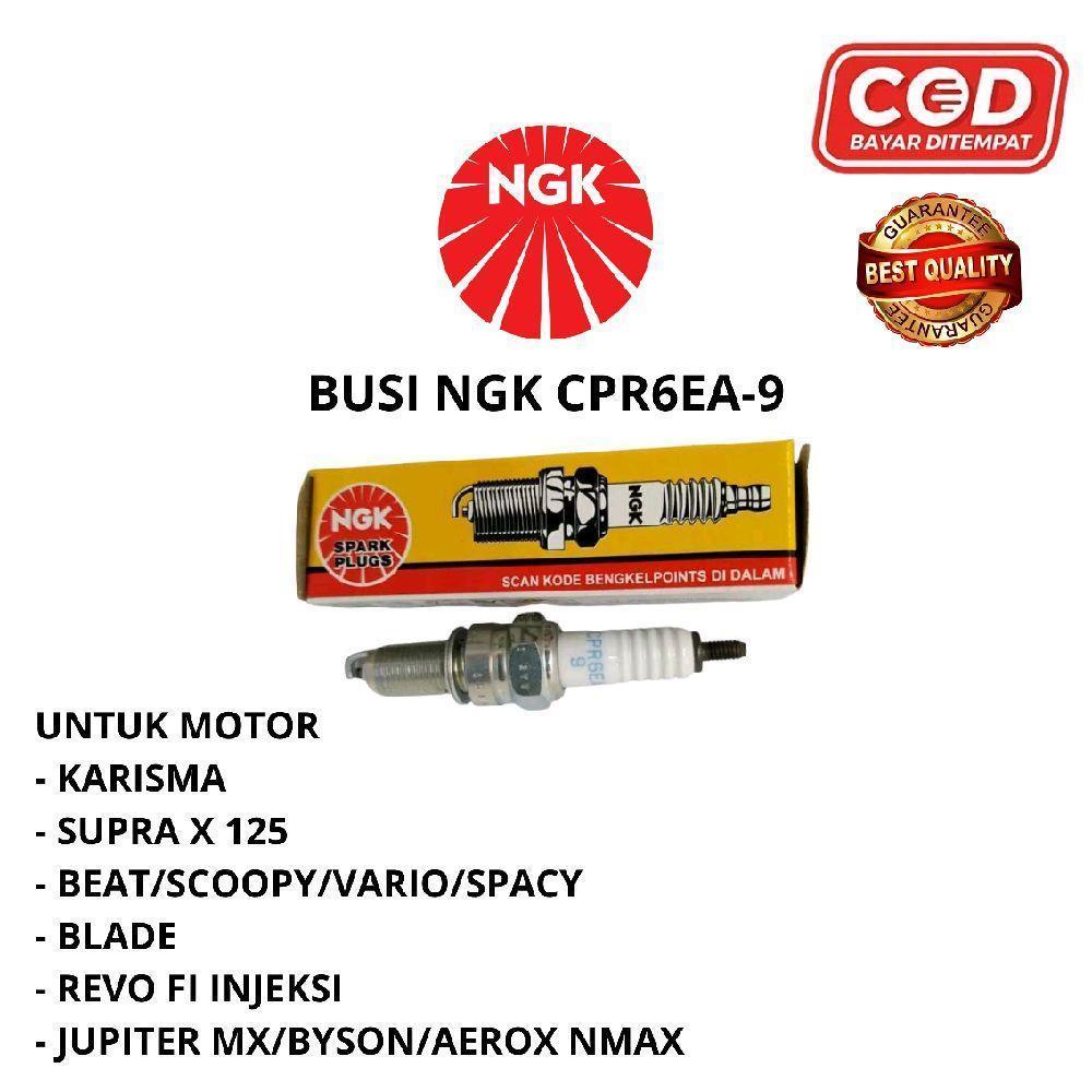 BUSI NGK CPR6EA-9 BUSI BEAT VARIO SCOOPY KARISMA BLADE REVO FI ASLI NGK