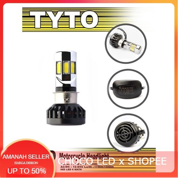LAMPU LED MOTOR 6 SISI H4 H6 TYTO ORIGINAL