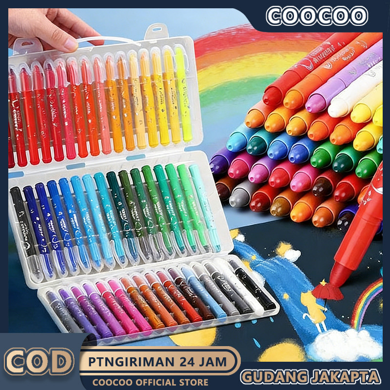 Krayon Warna / Crayon Grasp / Silky Crayon Grasp Mata Sedang / Crayon Grasp Mata Sedang / Silky Cray