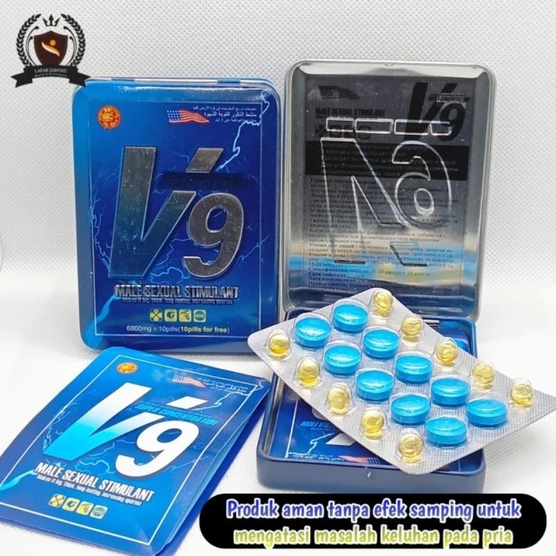 Suplemen Pria V9 Herbal Original 10 Tablet Obat Kuat Stamina Tahan Lama
