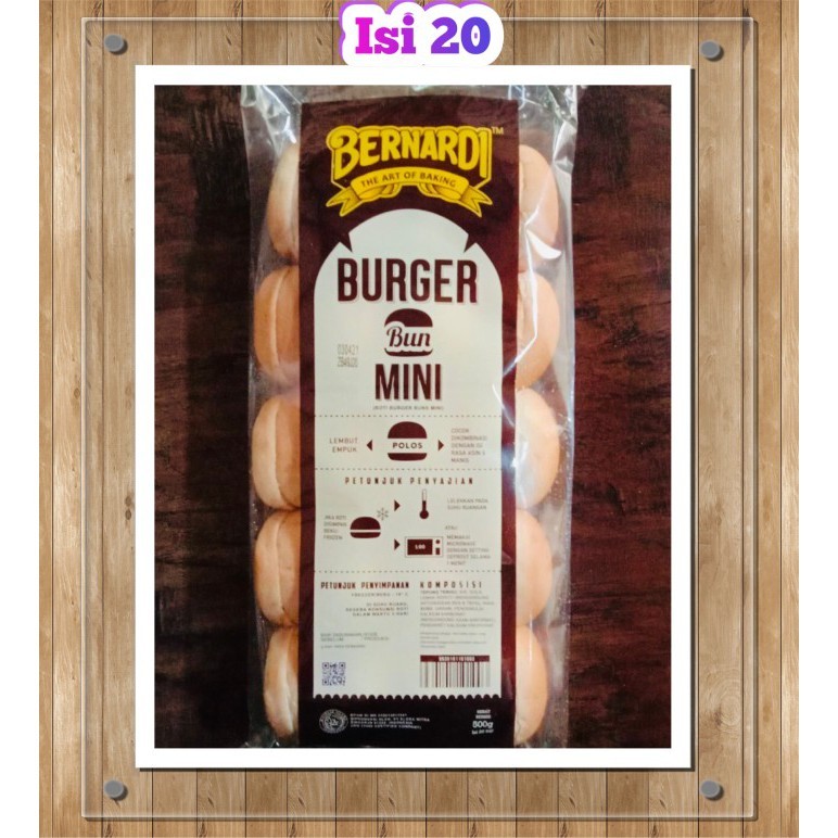 Bernardi Burger Bun Mini - Roti Burger isi 20