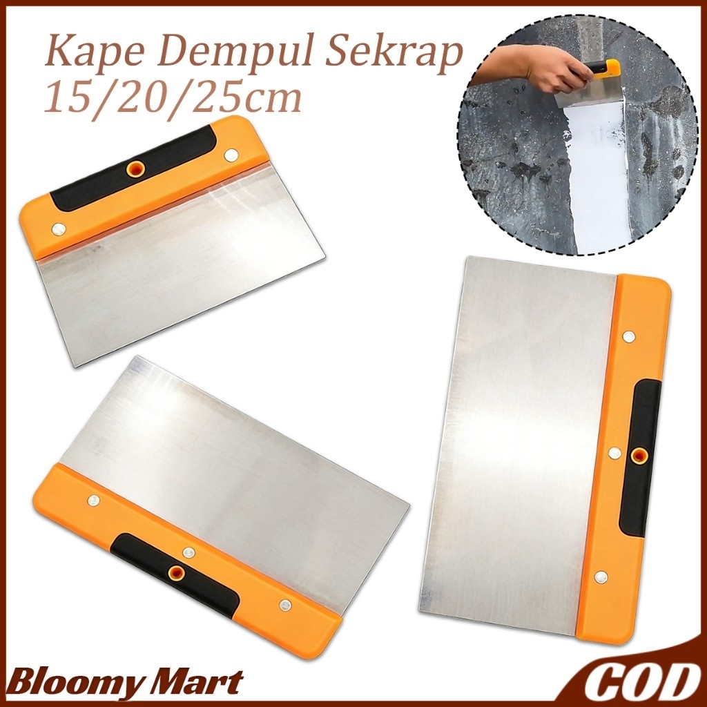 15/20/25cm Pisau Dempul Kape Dempul Sekrap Stainless Steel Alat Spatula Pisau Skimming Kape Cat Pisa