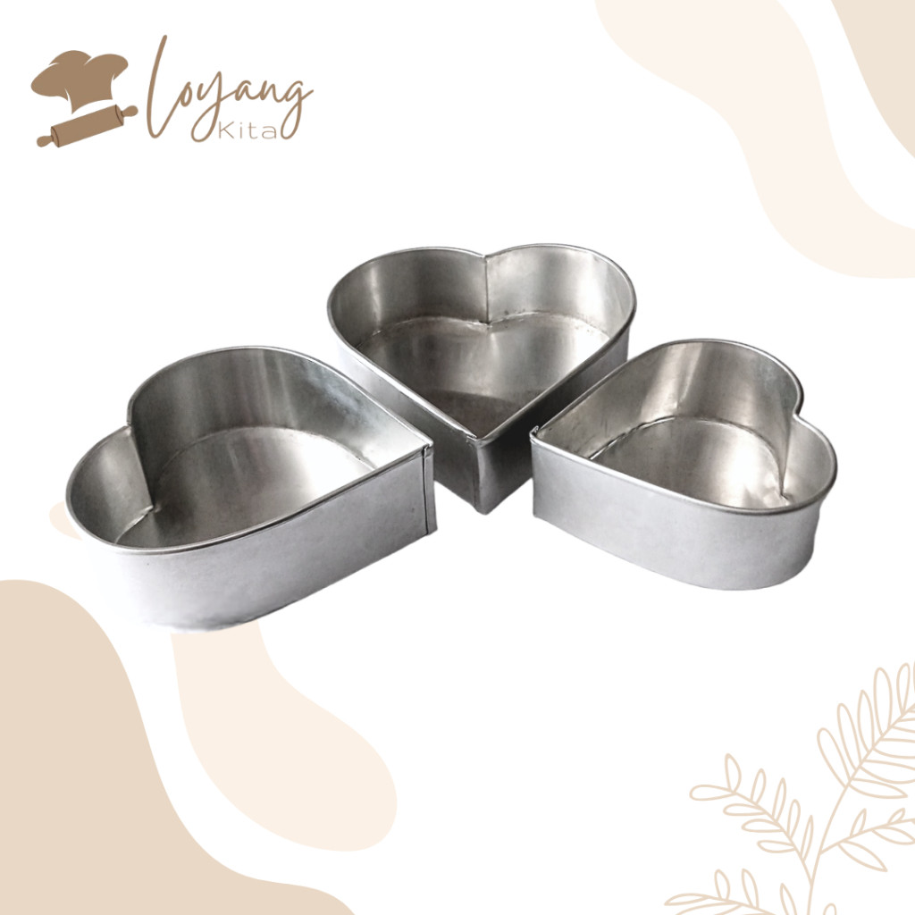 Loyang bolu love mini loyang kue ulang tahun bentuk love bahan aluminium - Faiz Shop