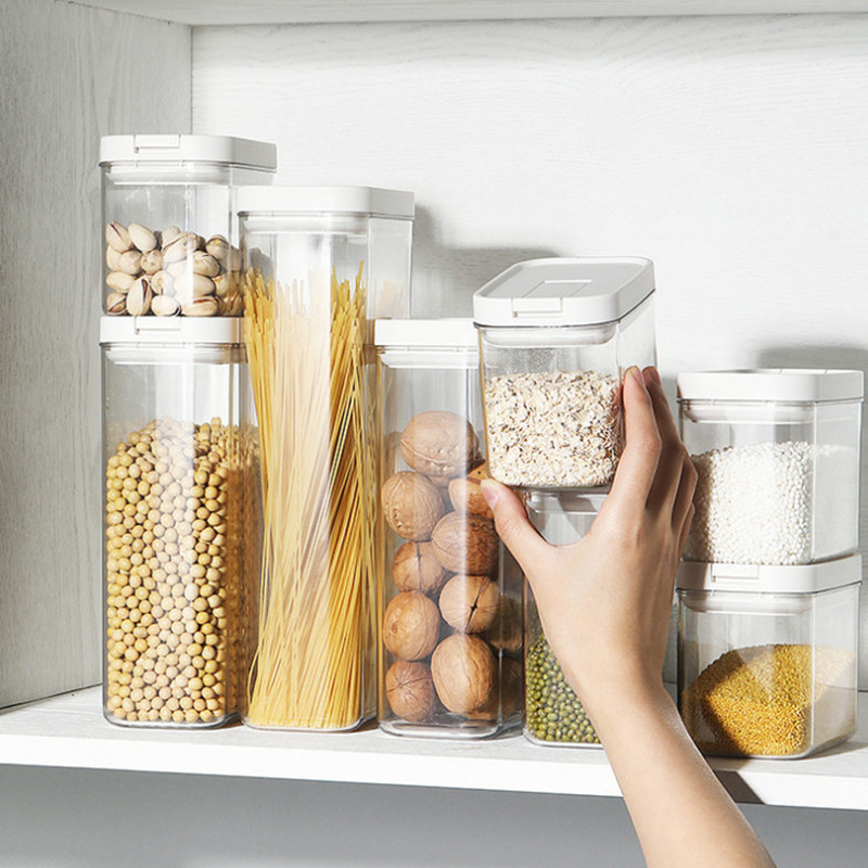 Kiten Storage Container Food Box Dispenser Flour Supplies Grain Tank Moisture-Proof Sealed Cans Tran