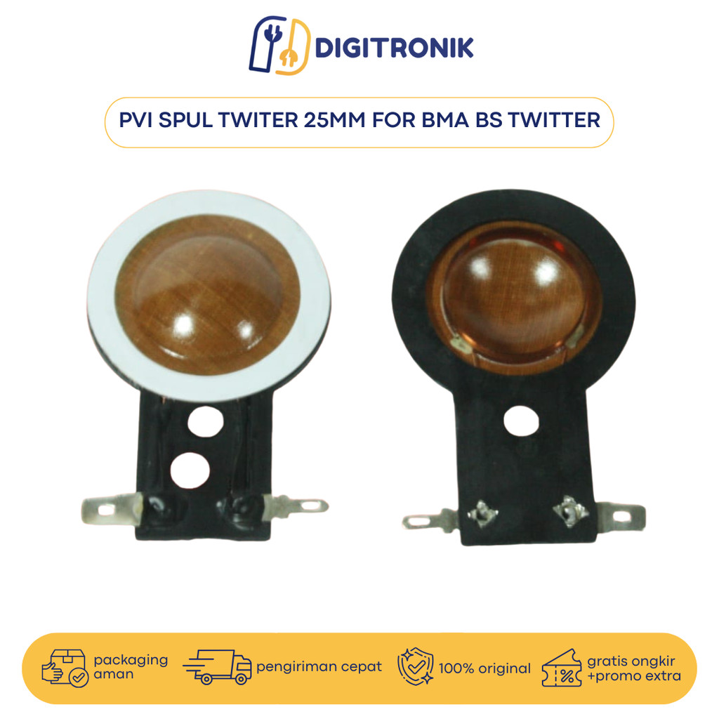 PVI SPUL TWITER 25MM 25 MM 2.5 CM DP1 D2 T25 D25 VCP1 VCP-1 DP-1 SEPUL SPULL FOR BMA BS TWITTER