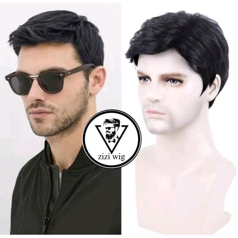 Wig Rambut Pria Hitam Pendek Model Rambut Pria Kantoran