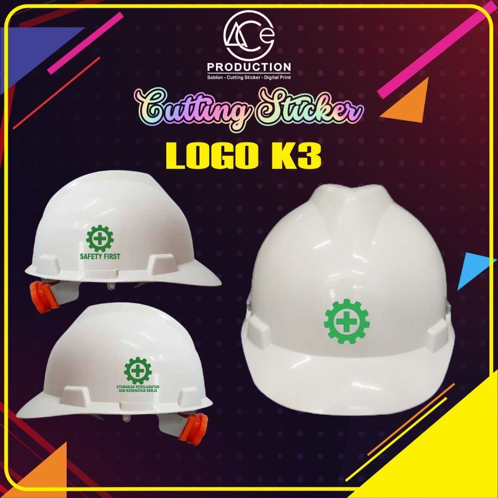 STIKER CUTTING HELM LOGO K3 SAFETY FIRST