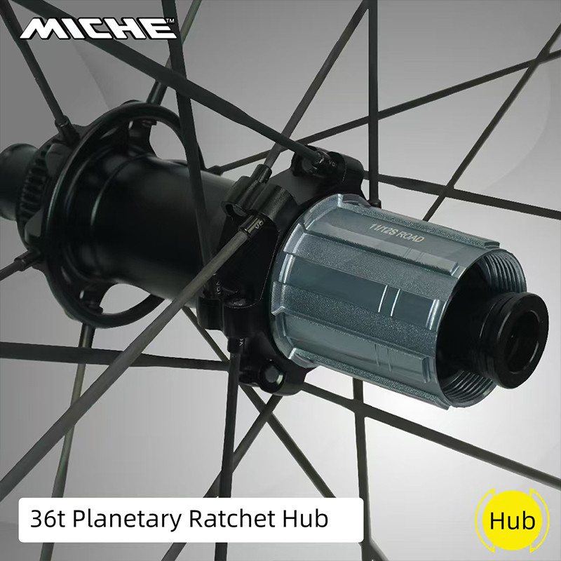 MICHE Bicycle Wheel T800 Carbon Fiber 700C Wheelset Disc Brake Lightweight Racing Bike Carbon Wheels