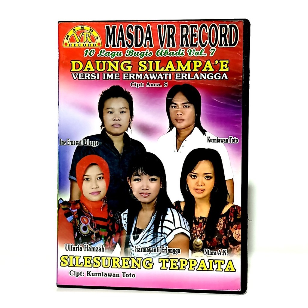 kaset CD VCD 10 Lagu Bugis Abadi vol. 7 Daung Silampae Masda VR Record