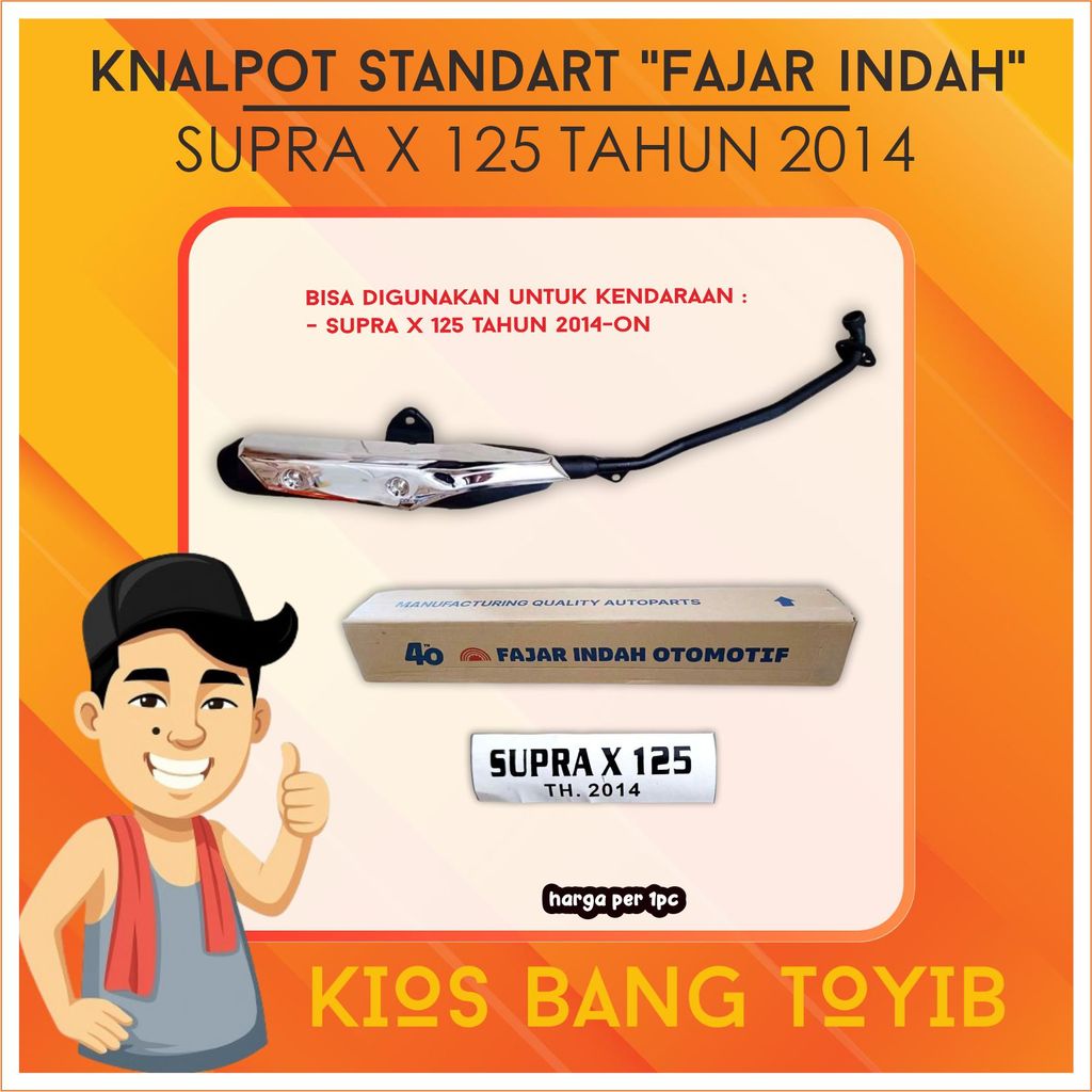 (FAJAR INDAH) Knalpot Standart Ori Honda Supra X 125 FI New 2014