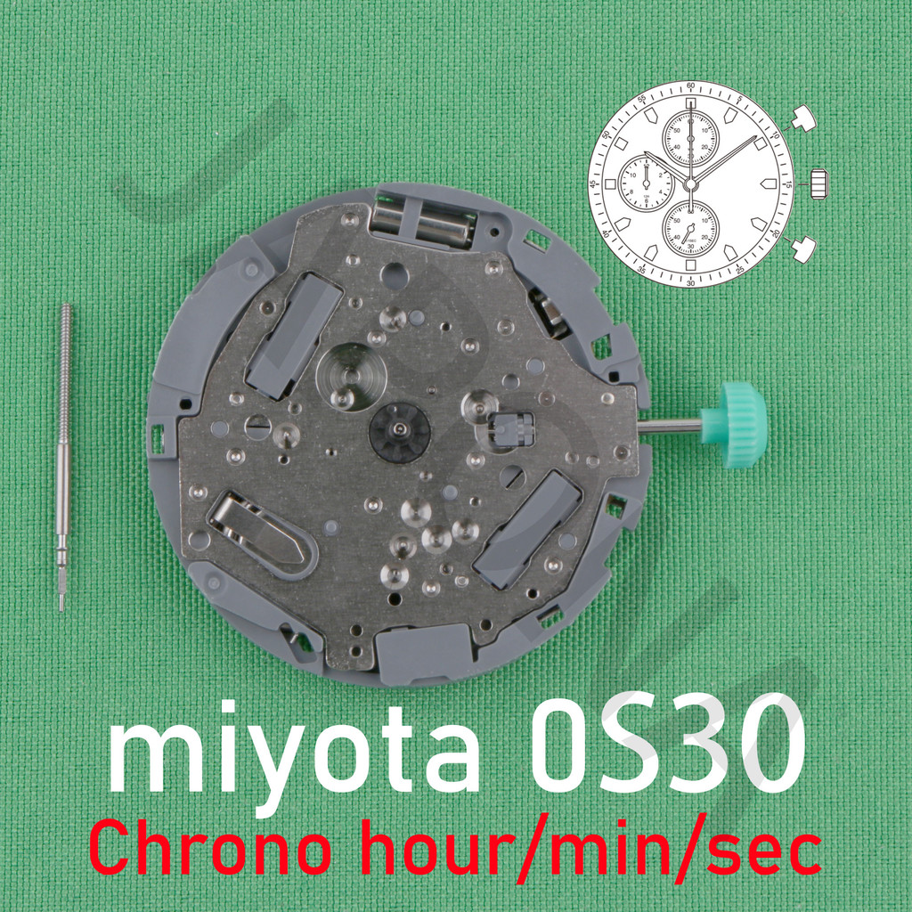 0s30 movement miyota 0S303 movement Chronograph movement japan movenment Can incorporate tachymeter 