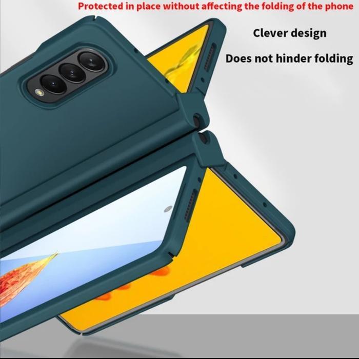 Samsung Galaxy Z FOLD 4 Z FOLD4 Hinge Case With S Pen Slot Holder - Hitam