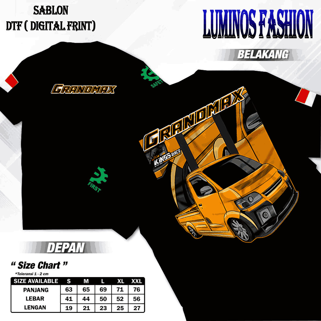 avery clothing Kaos PICK UP GRAND MAX - Baju Mobil Daihatsu Pickup Grandmax Otomotif kaos Driver Mud