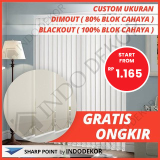 Vertical Blind Tirai Gorden Kantor Dimout - Blackout Sharp Point - Kosei - EXO