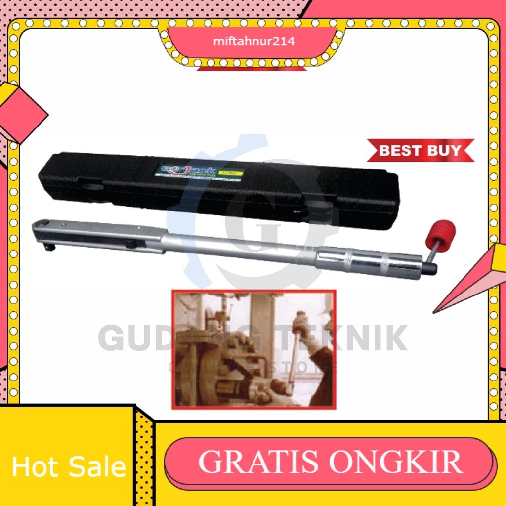 TORSIMETER 1/2" SONJACK SJ-50 / Kunci Momen Torsi 12-68 N.m SONJACK SJ50 - Kunci Tekanan Torsi Baut 
