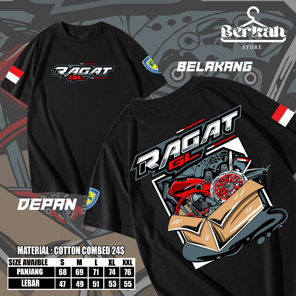 Baju Kaos Atasan Pria Ragat Honda Gank Herex Gl 100 Gl100 Max Pro Distro Original Murah Keren Bahan 