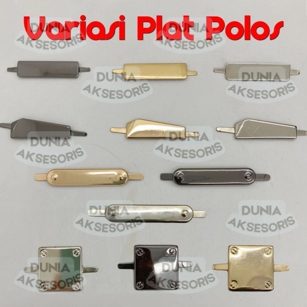 Aksesoris Tas Variasi Plat Tancap Polos - Aksesoris Tas (IMPORT)