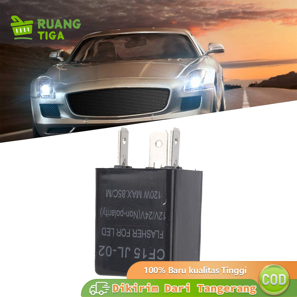 Relay Flasher Mobil 3 Kaki Flasher Sein Cepat 3-Pin Adjustable Flasher Lampu Sein Motor