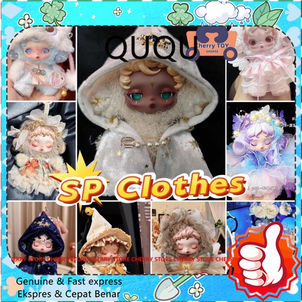 Pakaian Boneka untuk Skullpanda Velvet Plush Boneka Pakaian Sp Musim Dingin Simfoni Seri 15-17cm Pak