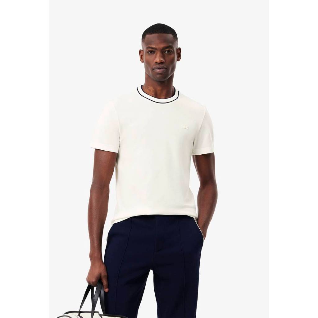 Lacoste - Stretch Piqué Stripe Collar T-shirt