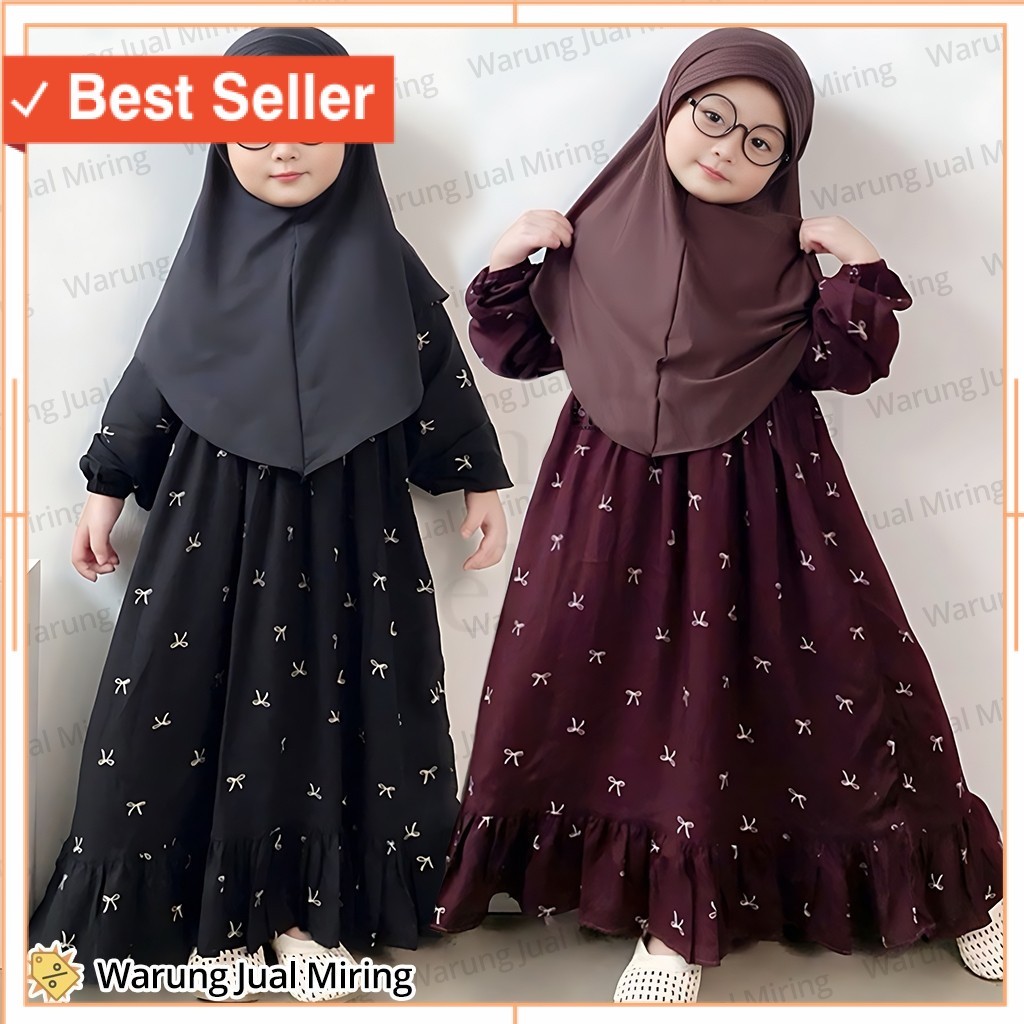 Fashion Anak Baju Lebaran Murah / Baju Gamis Anak Perempuan Abaya Rayon Motif 2-12 Tahun Dress Musli